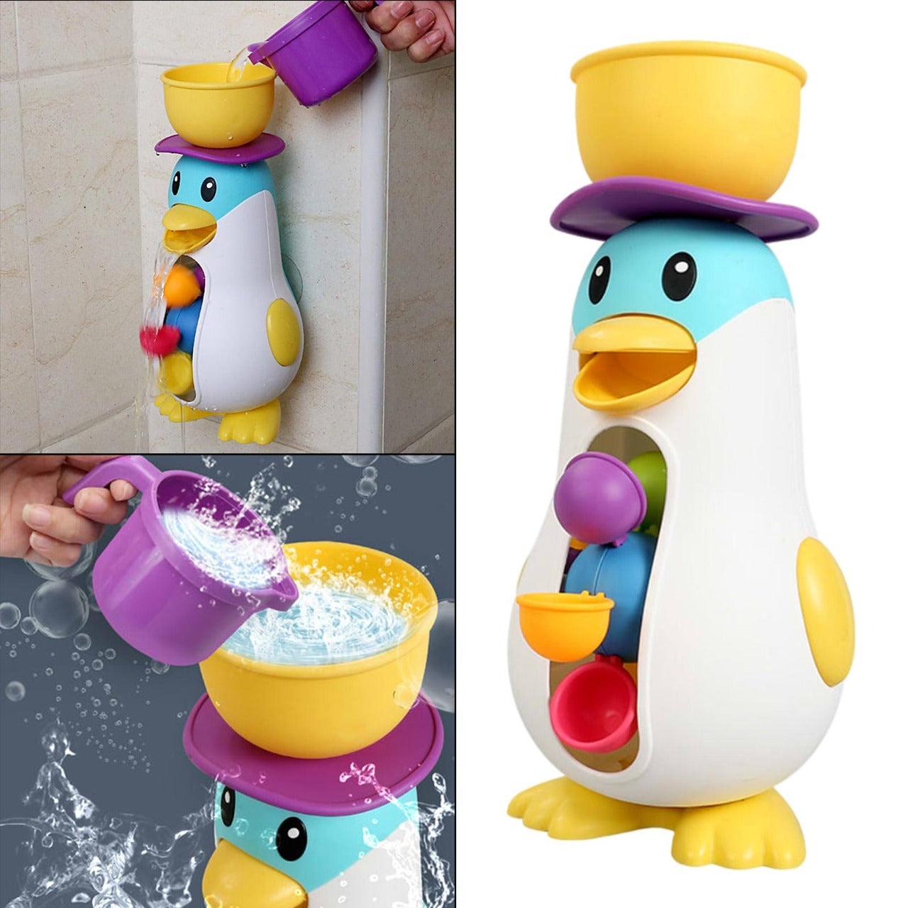 Fun Waterwheel Penguin Bath Toy - 010