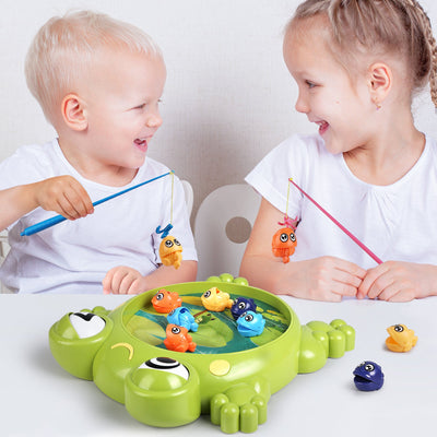 Juego de pesca de ranas Fidtoy para niños mayores de 3 años
