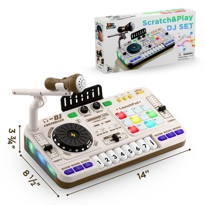 Kids DJ Mixer Toy, Toddler Musical DJ Turntable