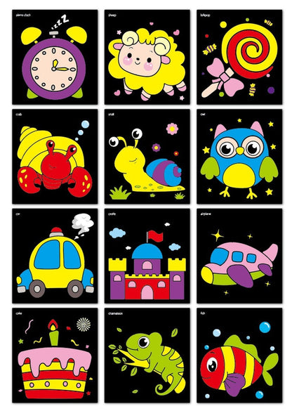 Kids Sand Art Kit with Colourful Sand and Creative Cards