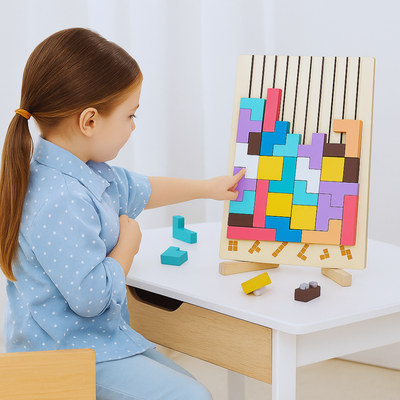 Fidtoy Wooden Stacking Puzzle Toy
