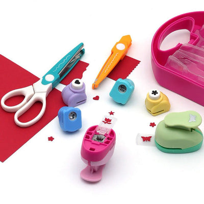 Kit de bricolage pour enfants – Set de création artistique amusant avec perforatrices en papier