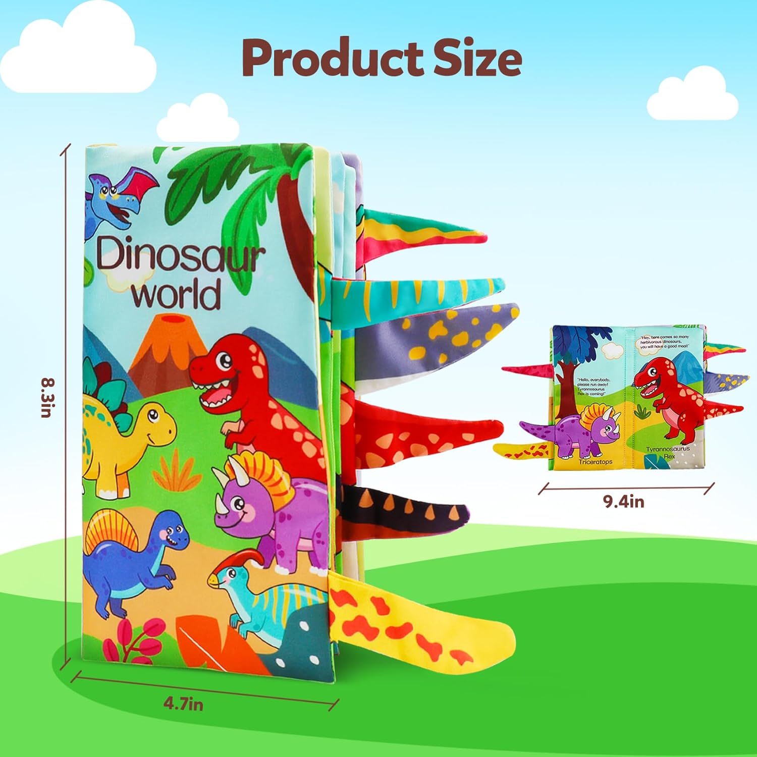 Baby Soft Dinosaur Learning Cloth Book - 074