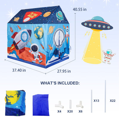 Fidtoy Tienda de juegos espacial para niños, casita de juegos interior, escondite