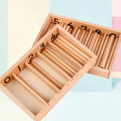 Fidtoy Montessori Boîte à Fuseaux Jouet de Comptage pour les Premiers Pas en Mathématiques