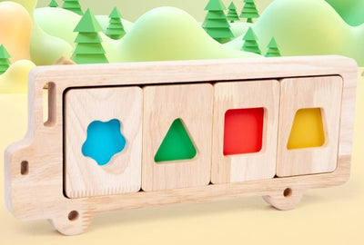 Puzle tridimensional de geometría para educación temprana y cognición del color para bebés