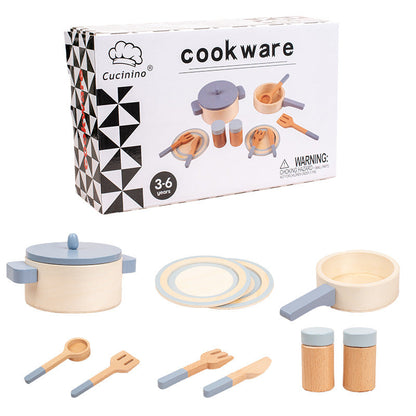 Wooden Pretend Play Cookware Set