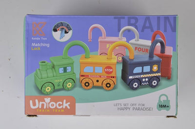 Fidtoy Unlock Train Team – Múltiples Vagones de Tren con Cerraduras para Niños