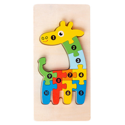 Fidtoy Puzzle en bois d'association de formes pour tout-petits, enfants autistes, jouet calme, puzzle Montessori, jouet éducatif, jeu de motricité fine