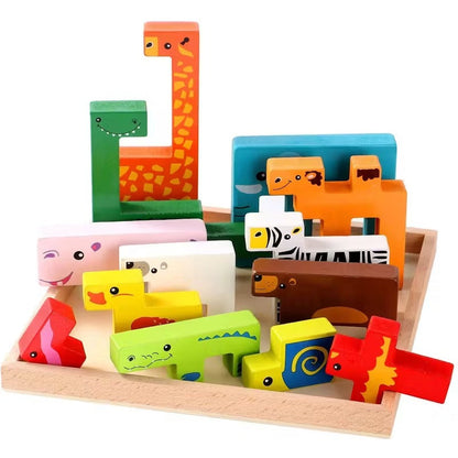 Wooden Animal Creative Challenge Puzzle Board - 298