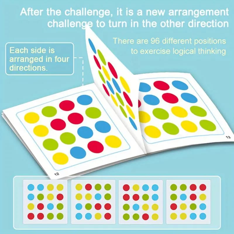 2in1 Four Color Matching Gear Pattern Logic Game - 006