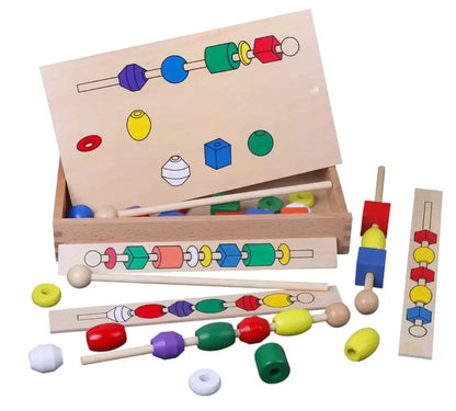 Wooden Puzzle Beaded Game Box