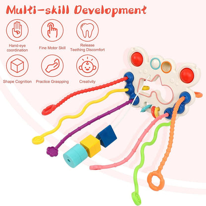 5 in 1 Pull String Motor Skills and Sensory Activity Toy - 861