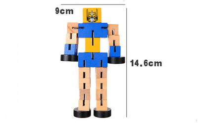 Bloques giratorios de madera transformables para robots (hazlo tú mismo) - 715