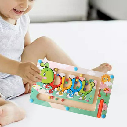 Wooden Magnetic Learning Maze Color Matching Board - 332
