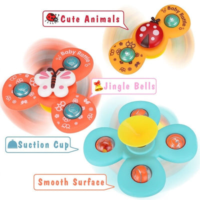 Suction Cup Activity Spinner Toy 3 pieces - 329