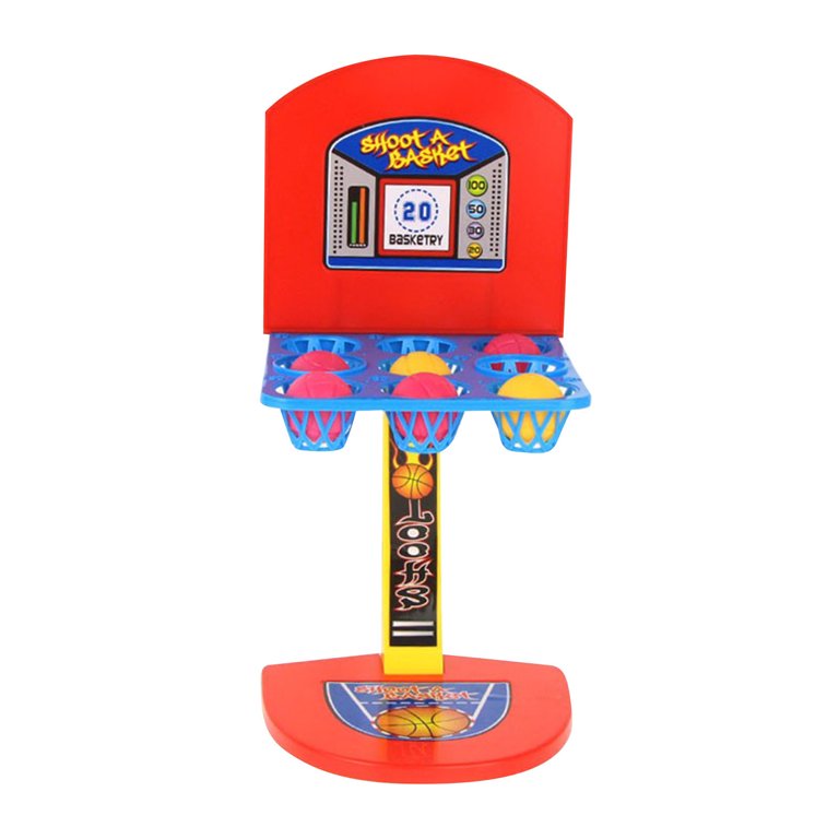 Fidtoy Mini Juego de Baloncesto de Escritorio con Aro y Catapultas
