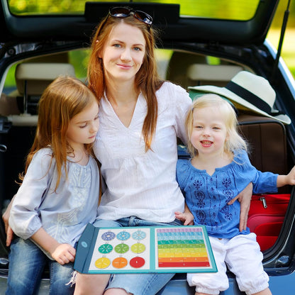 102 Pcs Magnetic Fraction Tiles Circles Set with Pen,Math Counting Board,Montessori Division Board,Fraction Tiles Circles Learning Math Fraction Manipulatives for Kids Preschool Class