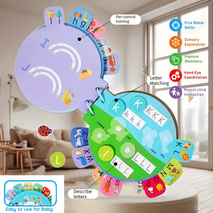 Be2BeKidz Alphabet Learning Busy Book for Toddlers 1–3 | Montessori ABC Activity Book for Kids | Babybus Style Educational Toy for Preschool Learning & Fine Motor Skills Development