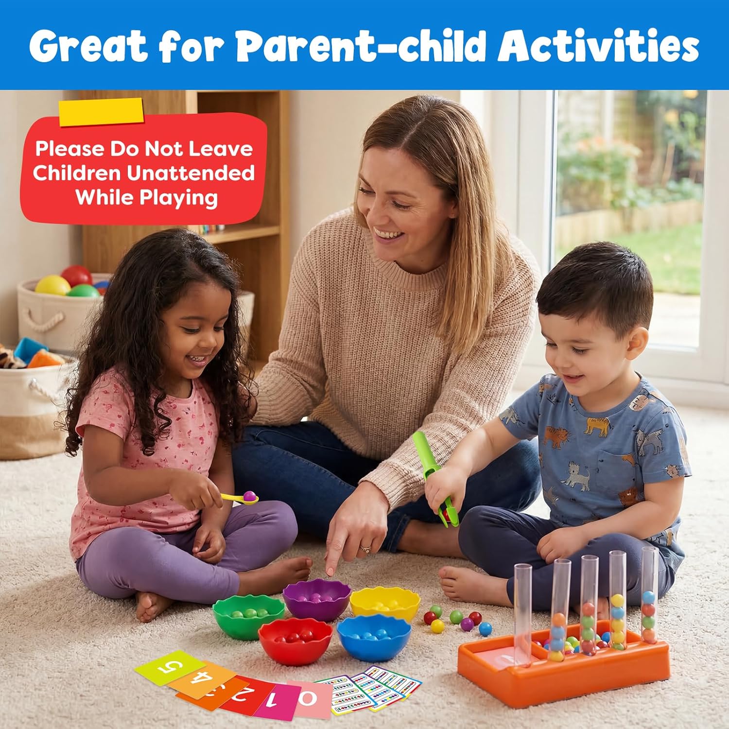 Kit de clasificación de colores con pinzas Fidtoy para aprendizaje preescolar