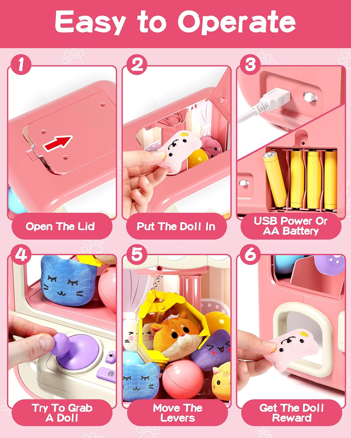 Máquina de Garra Sorpresa para Niños - 5ML