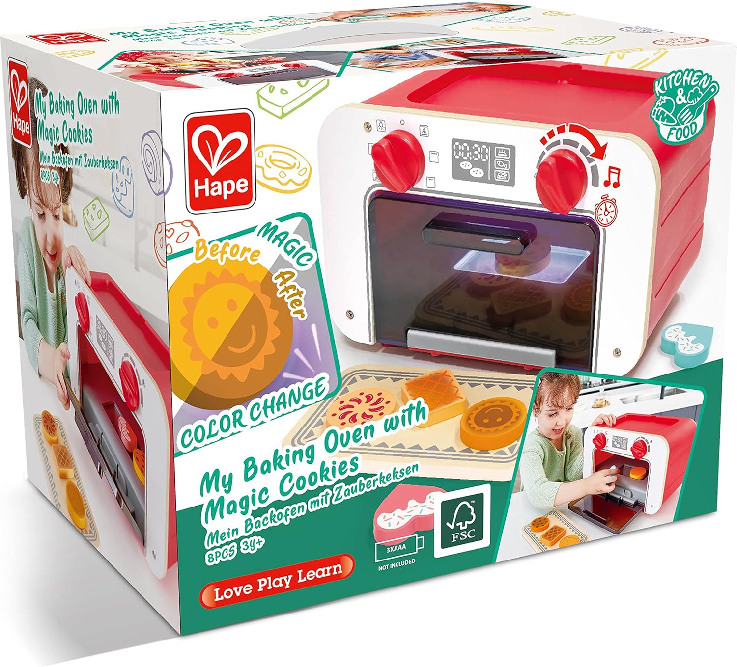 Fidtoy Magic Cookie Baking Oven Pretend Play Kitchen Toy Set