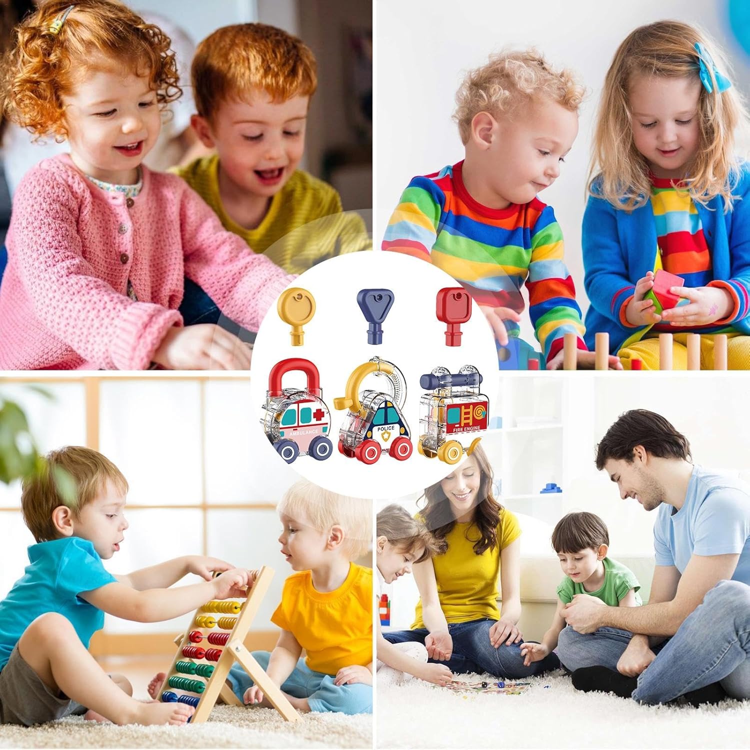 Lock and Key Toy for Kids | Shape Matching Game - Colorful Shape Sorter Toy for Boys Girls, Early Education Toys for Hand-Eye Coordination