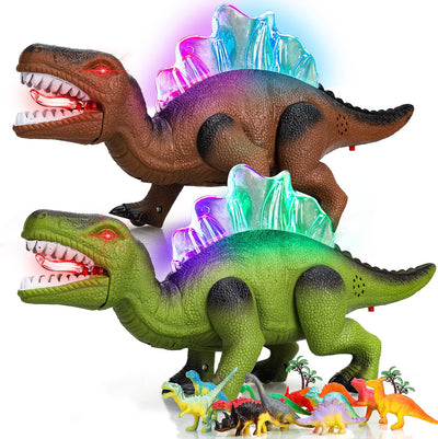 Fidtoy Walking Dinosaur Toy for Kids with Lights and Roar