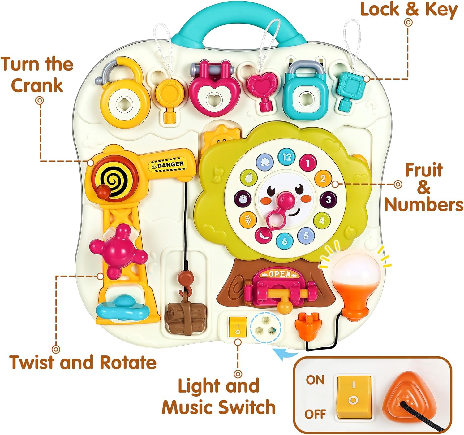 Fidtoy Baby Busy Board Light Switch Music Montessori Toy