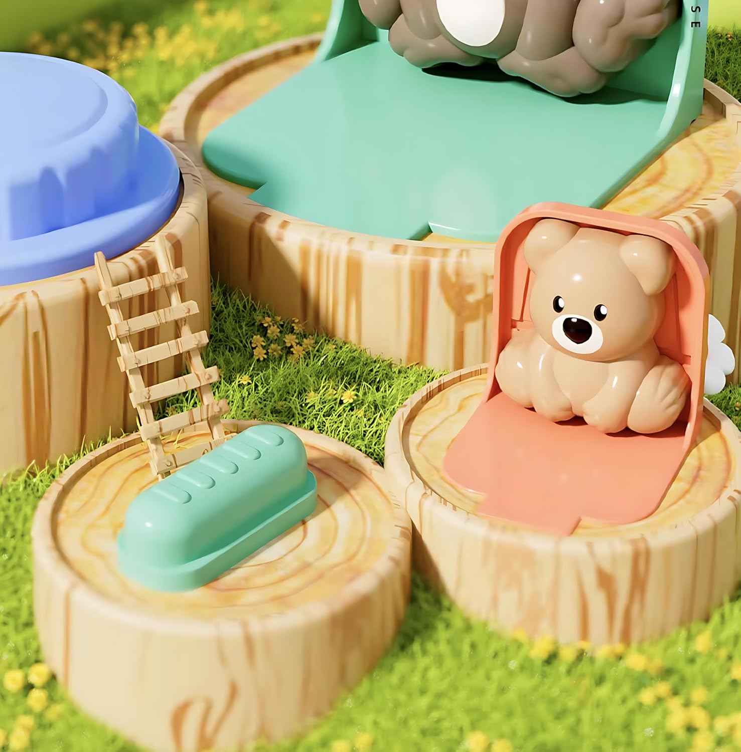 Fidtoy Montessori Pop Up Animal Activity Toy for Toddlers Fine Motor Quiet Learning Toy