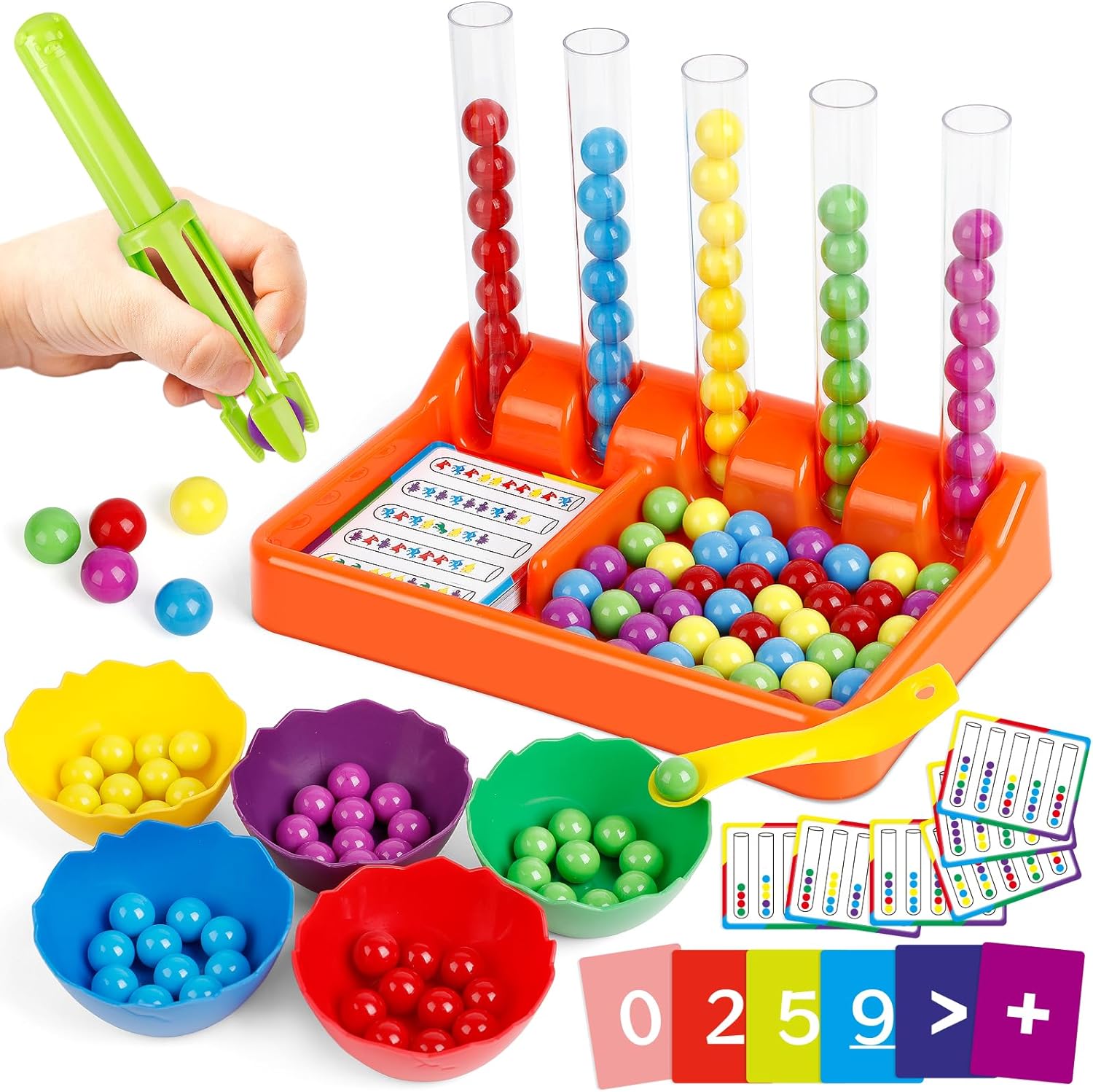 Kit de clasificación de colores con pinzas Fidtoy para aprendizaje preescolar