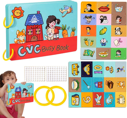 Jelly Sticker Book Toy, Travel Busy Sticker Book, Busy Kids Travel Puzzle Sticker Book - Kids Airplane Activity Sticker Book Toy for Kids, Boys, Girls, Ages 3+