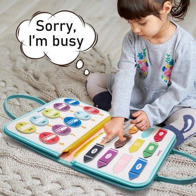 Tableau d'activités Montessori pour bébés et jeunes enfants de 2, 3, 4 ans, jouets éducatifs de voyage pour filles et garçons de 2, 3, 4 ans, motif sirène