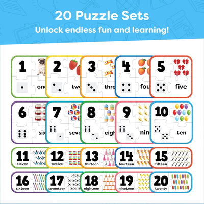 Fidtoy Number Matching Puzzle Set Early Math Toy