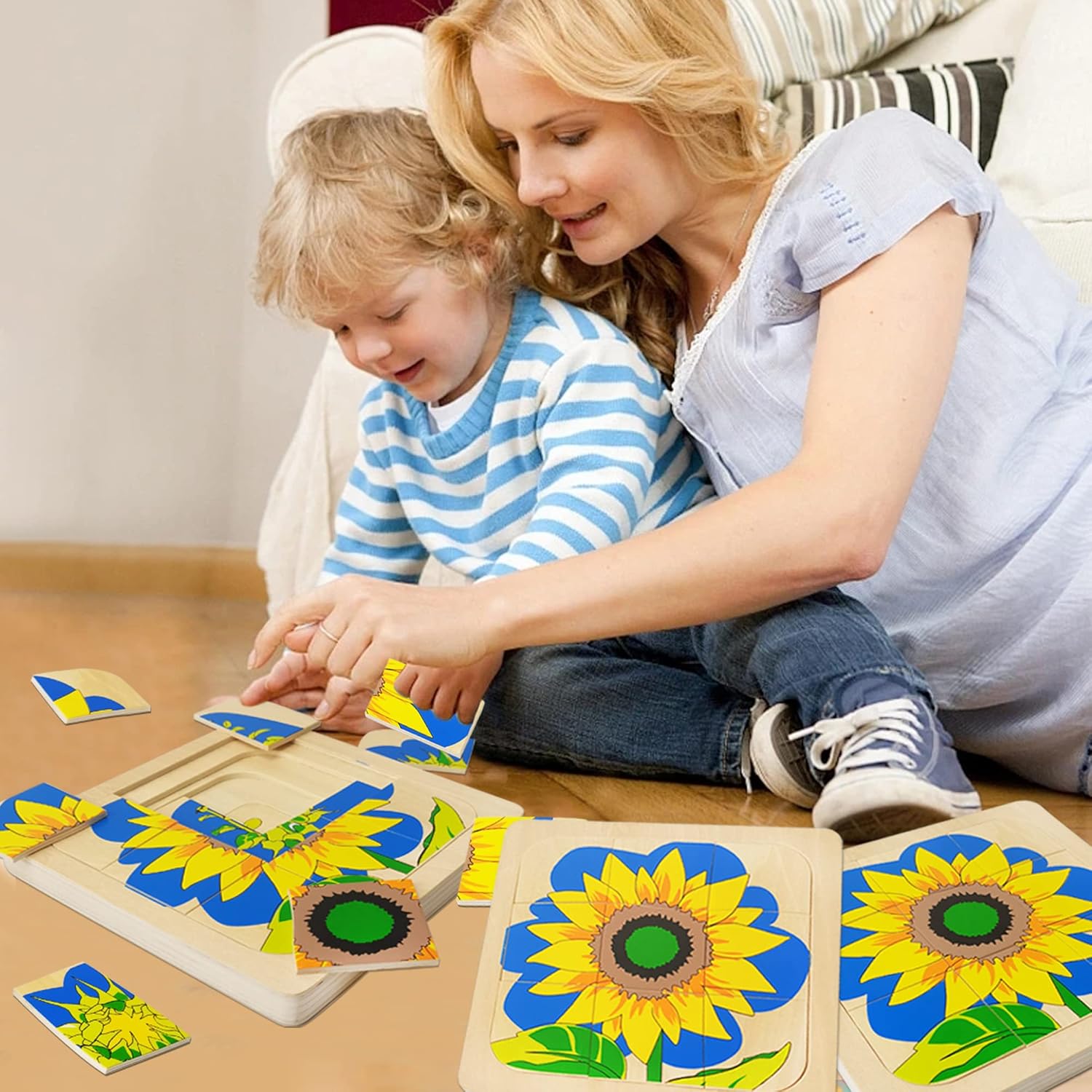 Montessori Sunflower Lifecycle Puzzle