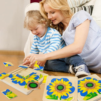 Montessori Sunflower Lifecycle Puzzle