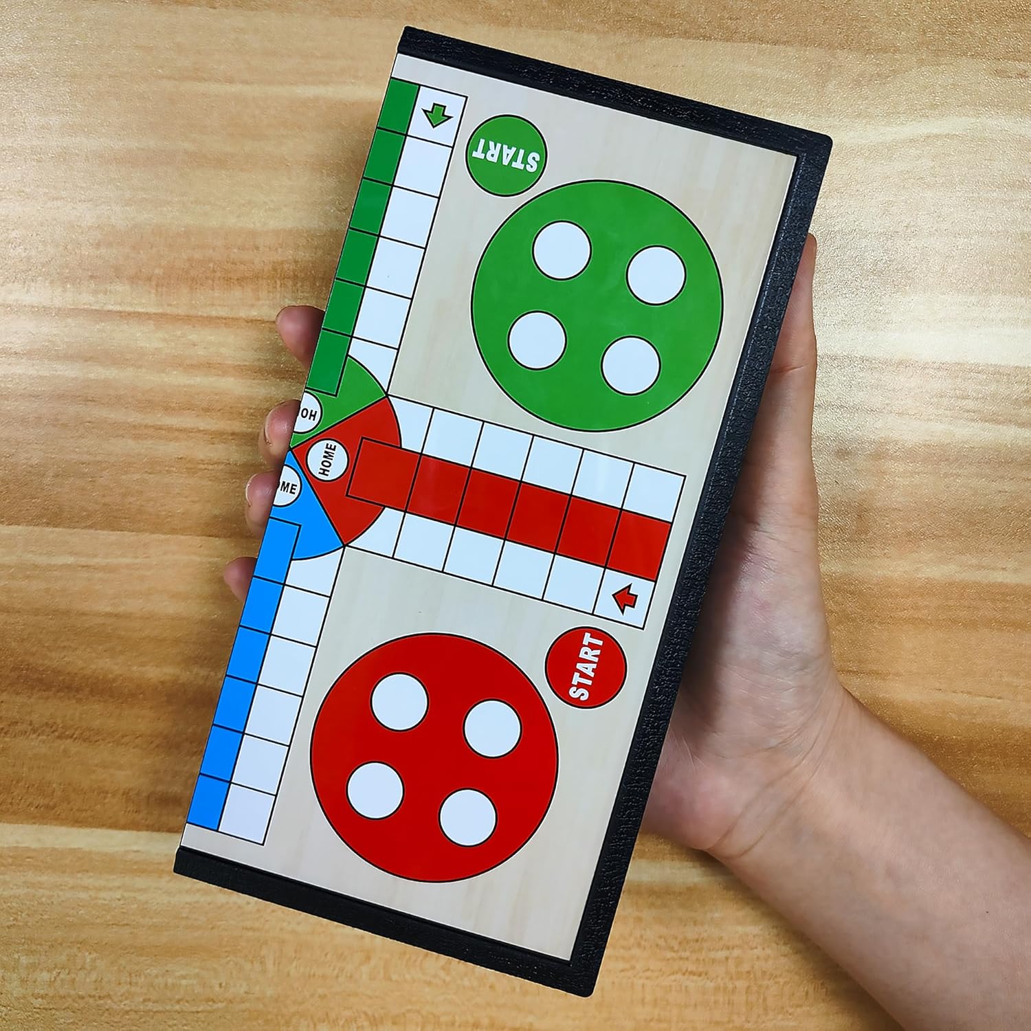 Fidtoy Magnetic Travel Ludo Family Game for Kids Foldable Portable Board Game Age 6+