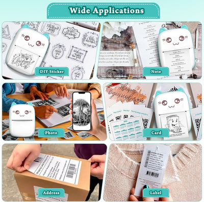 Mini impresora portátil para fotos y pegatinas