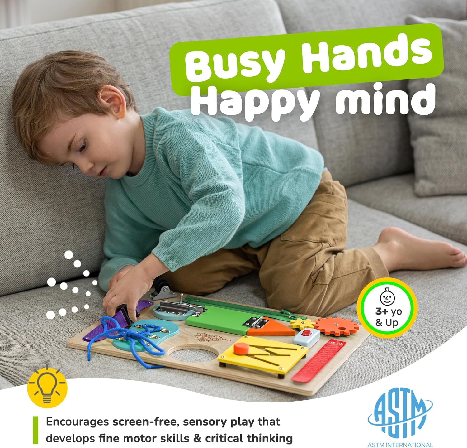 Fidtoy Montessori Learning Busy Board for Toddlers