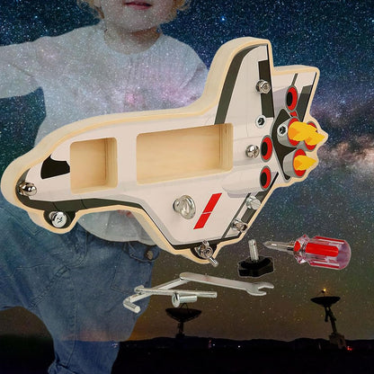 UJEAVETTE Spaceship Stem Toys Basic Skills Screw Driver Activities Tools for Girls Boys