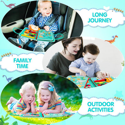ezdoit Tablero de actividades Montessori Juguete sensorial para niños pequeños Tabla de actividades educativas preescolares Juguete de viaje Regalo para niños y niñas de 3 4 5 años