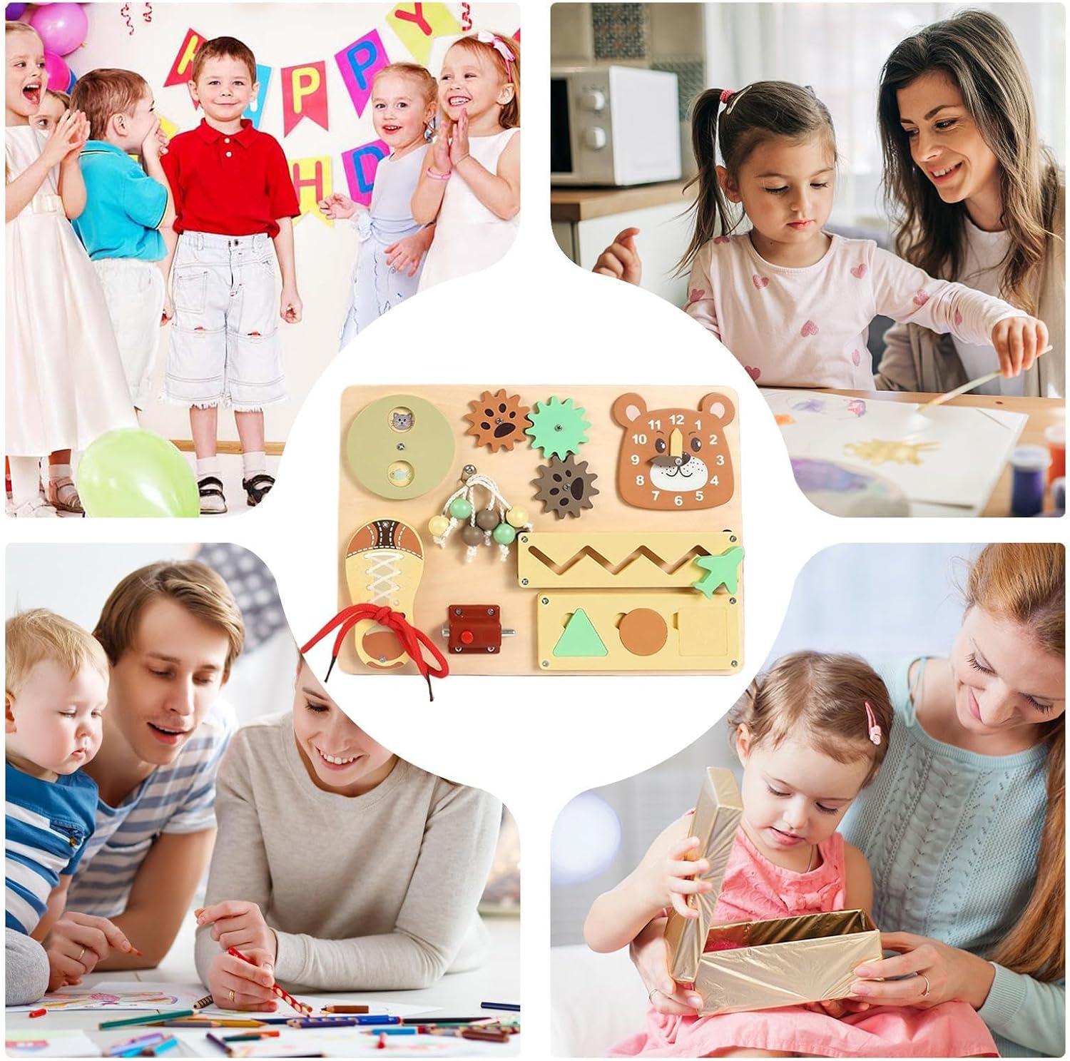 Bohany de Atividades - Brinquedo Educativo De ,Brinquedos para Desenvolvimento Infantil,para Crianças Pré-escolar Jardim Infância Sala de Aula Educação em Casa Educadores e
