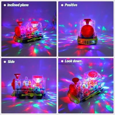 Fidtoy Musical Light-Up Train for Toddlers | Interactive Toddler Toy with Lights & Music