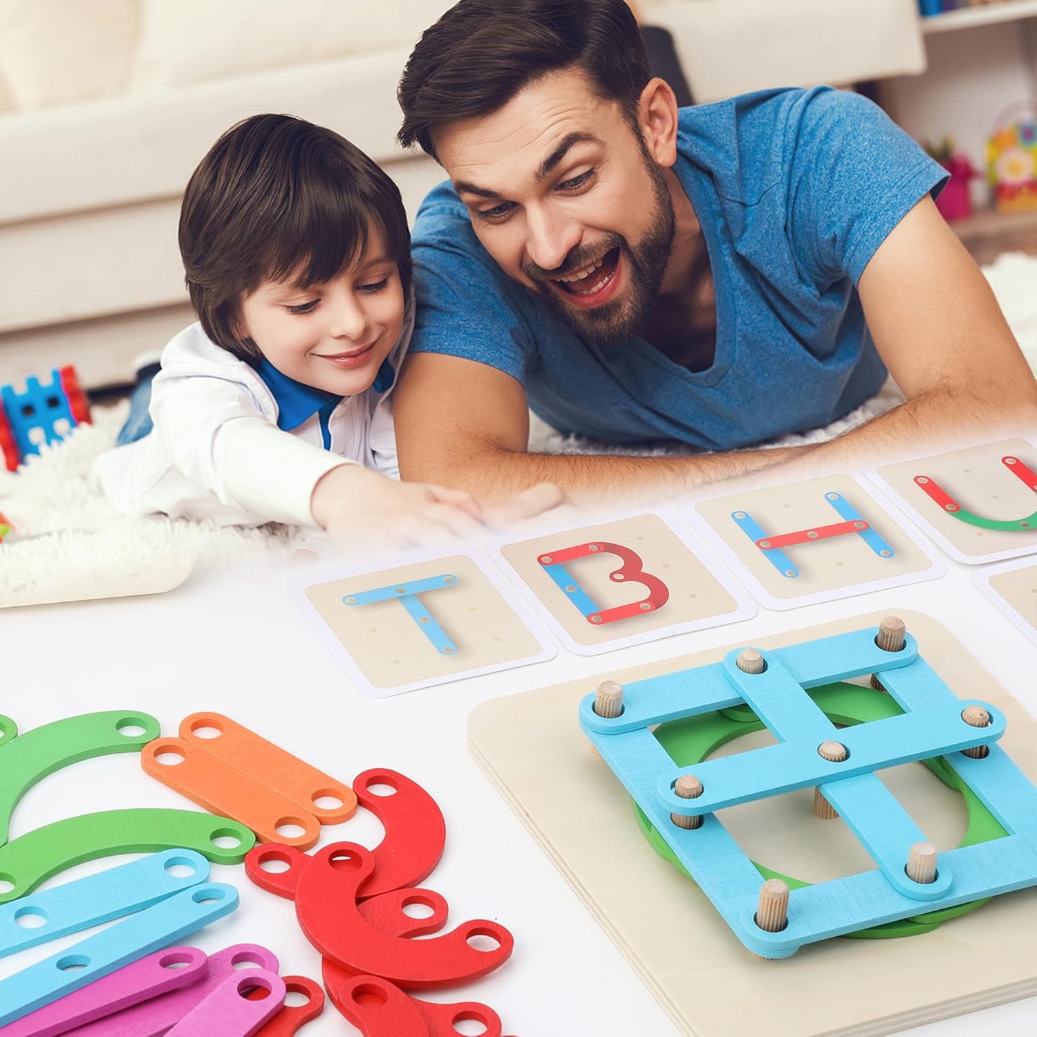 Fidtoy Chiffres et Lettres Puzzle en Bois