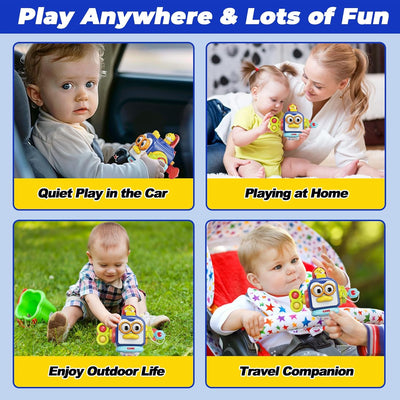 Fidtoy Montessori Busy Activity Cube for Babies – Sensory Travel Toy for Fine Motor Learning and Toddler Development