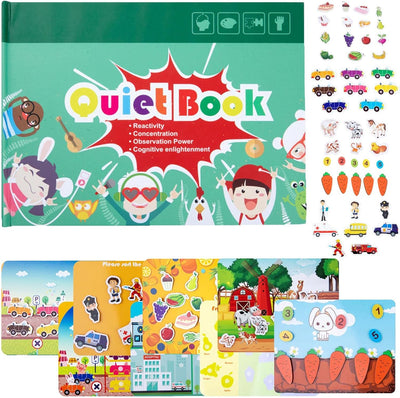 Viagens genéricas Libro de pegatinas para niños - Pegatinas reutilizables para niños pequeños - Actividades de aprendizaje preescolar para que los niños desarrollen habilidades de aprendizaje, juguetes