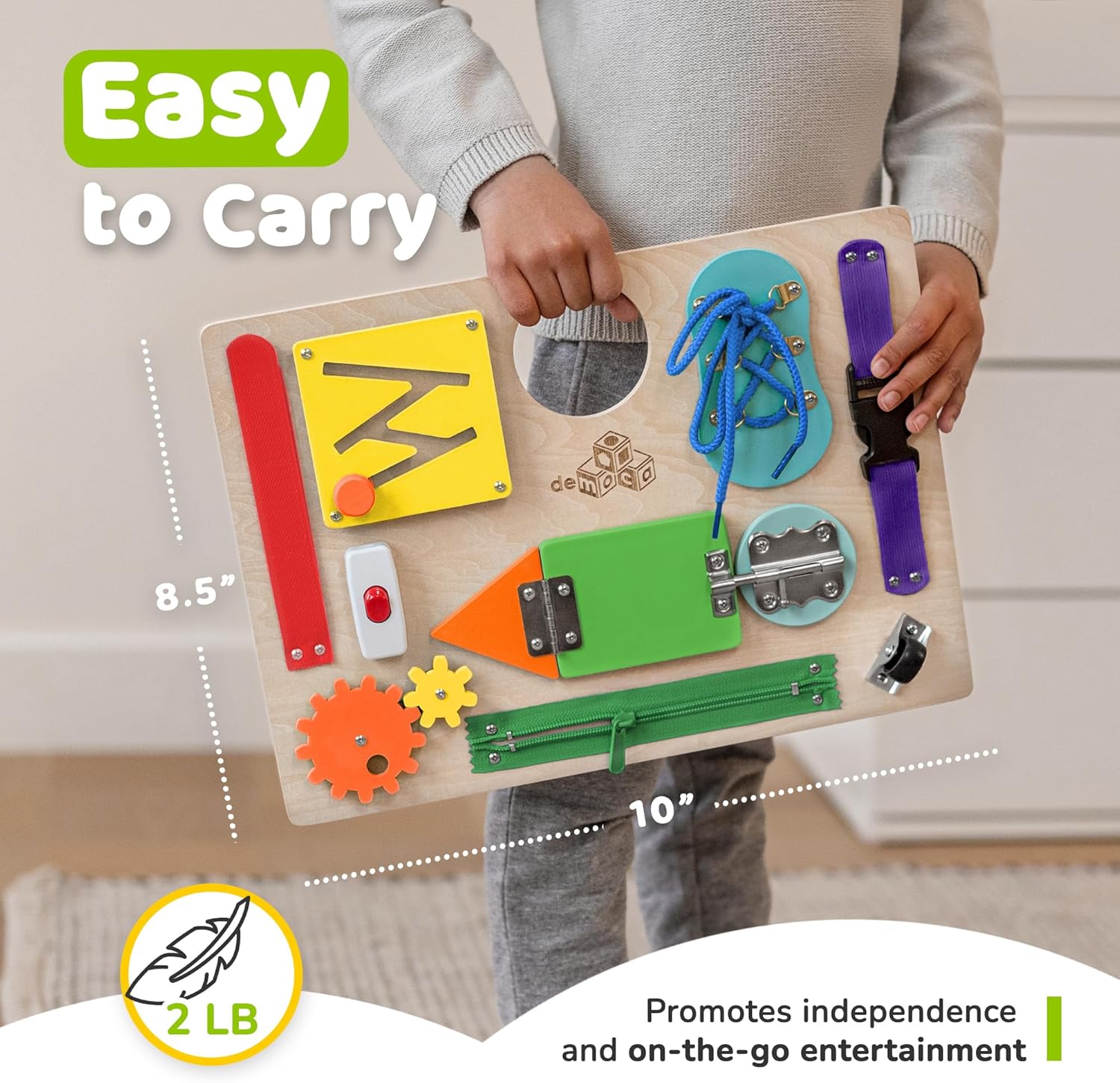 Tabla de actividades de aprendizaje Montessori Fidtoy para niños pequeños