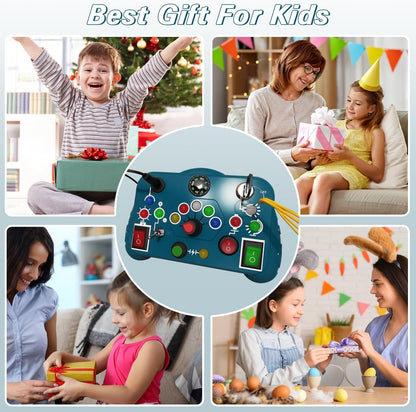 Montessori Busy Board With 12 LED Lights