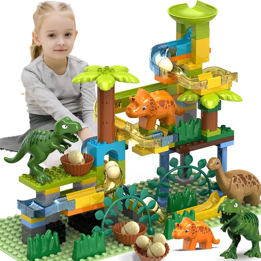 Circuito de Canicas de Dinosaurio para Niños