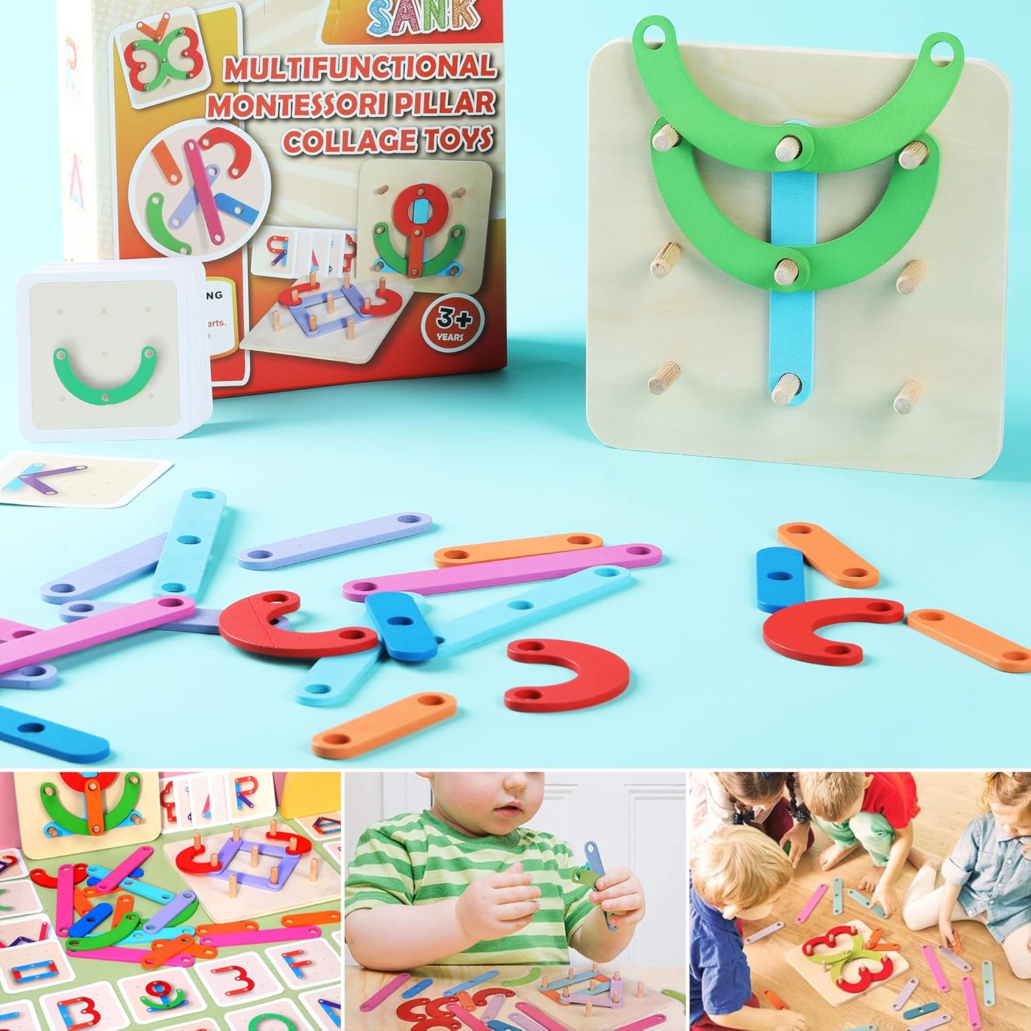Fidtoy Chiffres et Lettres Puzzle en Bois